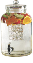 Load image into Gallery viewer, Circleware Brington Glass Beverage Drink Dispenser with Ice Insert and Fruit Infuser, 2.64 gallon, Clear