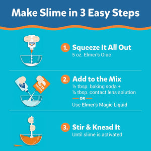 Elmers Glue Deluxe Slime Starter Kit, Clear School Glue and Glitter Glue Pens