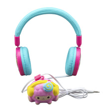 Load image into Gallery viewer, Cute Girls Fashion Wired Headphones with Built in Microphone and Squishy Toy Lamb for Stress Relief Clips to Headphone Wire