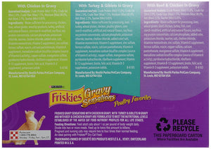 Friskies Poultry Favorites Cat Food, Variety Pack, 12 Pouches, 3 oz each