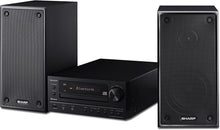 Load image into Gallery viewer, Sharp XLHF102B HI Fi Component MicroSystem with Bluetooth, USB Port for MP3 Playback, Built-in CD Player, AM/FM Tuners, 50W RMS, Remote Included, Black