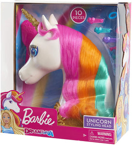 Barbie Dreamtopia Unicorn Styling Head, 10-Pieces