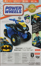 Load image into Gallery viewer, Power Wheels Power Wheels Batman Lil&#39; Quad