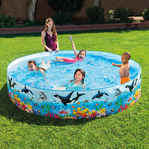 Intex 8ft X 18inch Snapset Pool for Kids with Whales & Dolphins Design