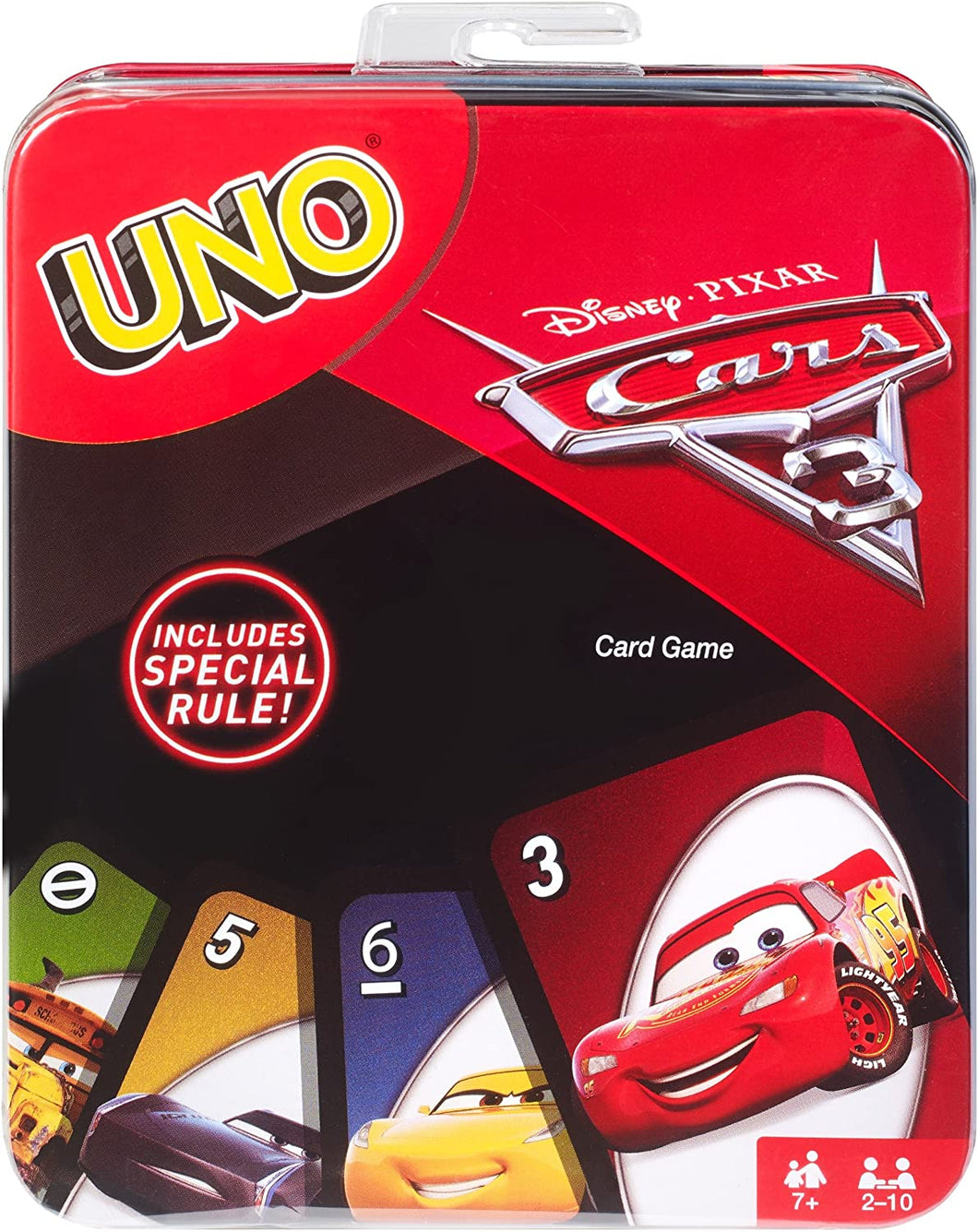 Mattel Games Uno Cars Card Game Tin