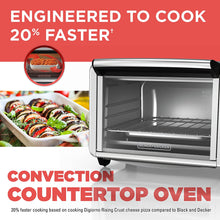 Load image into Gallery viewer, BLACK+DECKER TO3230SBD 6-Slice Convection Countertop Toaster Oven, Includes Bake Pan, Broil Rack &amp; Toasting Rack, Stainless Steel Convection Toaster Oven
