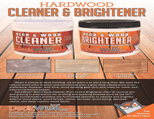 DeckWise Deck & Wood Brightener Part-2 for Hardwood and Thermal Wood Decking Including Hardwood Siding Cleans 600 Sq. Ft. of Wood (16 oz.)