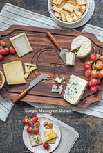 Load image into Gallery viewer, BigWood Boards W300-E Cutting Board, Monogrammed Wedding Gift Cutting Board, Small Cheese Board, Walnut Wood Serving Tray,&quot;E&quot;
