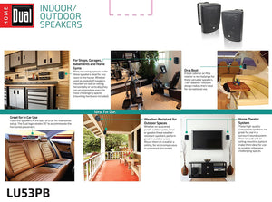 Dual Electronics High Performance Indoor, Outdoor & Bookshelf Studio Monitor Speakers