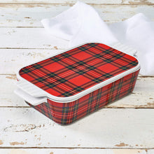 Load image into Gallery viewer, Highland Plaid Casserole Baking Dish w/Lid, Walmart Exclusive