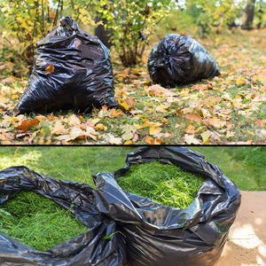 Aluf Plastics - AM LAWN AND LEAF Lawn and Leaf Bags by Ultrasac - 39 Gallon Garbage Bags (HUGE 100 Pack /w Ties) 43' x 33' Heavy Duty Industrial Yard Waste Bag - Professional Outdoor Trash Bags for Contractors and more, Black, 1 -(Pack of 100) (769646)