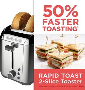 Black+Decker TR3500SD Bread toaster, Stainless Steel