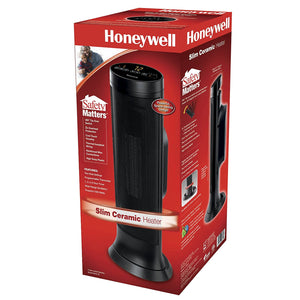 Honeywell Slim Ceramic Tower Heater, Black