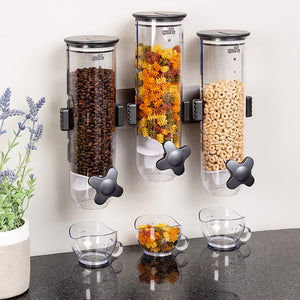 Zevro WM100 Indispensable SmartSpace Wall-Mounted 13-Ounce Dry-Food Dispenser