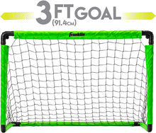 Load image into Gallery viewer, Franklin Sports Kids Mini Soccer Goal Set - Backyard/Indoor Mini Net and Ball Set with Pump - Portable Folding Youth Soccer Goal Set - 36&quot; x 24&quot;