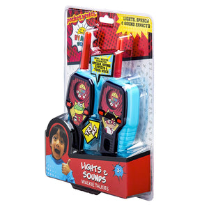 Ryans World FRS Walkie Talkies for Kids with Lights and Sounds Kid Friendly Easy to Use