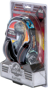 Jurassic World 2 Kids Headphones, Adjustable Headband, Stereo Sound, 3.5Mm Jack, Wired Headphones for Kids, Tangle-Free, Volume Control, Childrens Headphones Over Ear for School Home, Travel