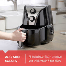 Load image into Gallery viewer, BLACK+DECKER Purify 2-Liter Air Fryer, Black/Stainless Steel, HF110SBD