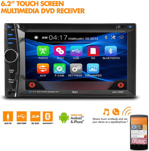 XO Vision 6.2-Inch Multimedia DVD Receiver with Bluetooth