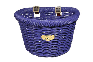 Nantucket Bicycle Basket Co. Cruiser Adult D-shape Basket, Purple