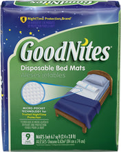 Load image into Gallery viewer, GoodNites Disposable Bed Mats, 9 Count