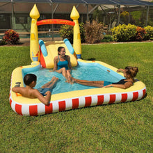 Load image into Gallery viewer, Member&#39;s Mark Inflatable Pool &amp; Slide with Sprinkler Arch Over 5 ft Tall (Sand Castte)