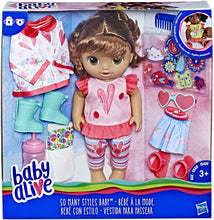 Load image into Gallery viewer, Baby Alive So Many Styles Baby (Brown Straight Hair)