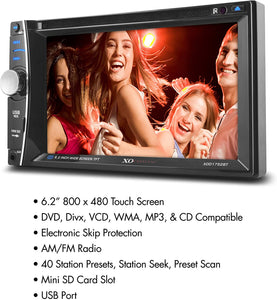 XO Vision 6.2-Inch Multimedia DVD Receiver with Bluetooth