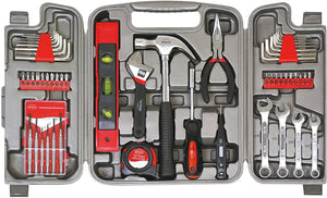 Apollo Tools DT9408 53 Piece Household Tool Set with Wrenches, Precision Screwdriver Set and Most Reached for Hand Tools in Storage Case