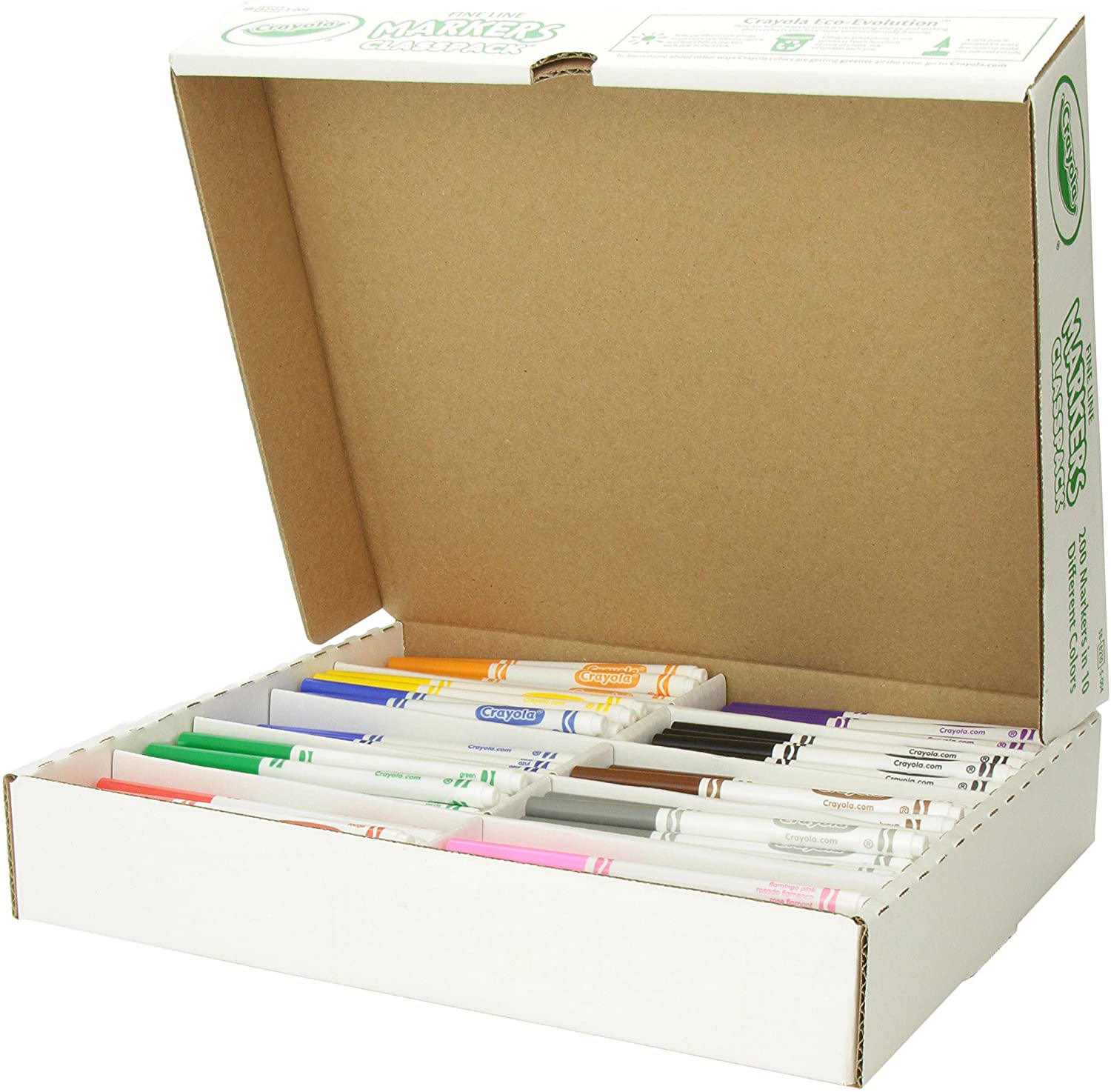 Crayola Classic 10ct Fine Line Marker Set, Classic Colors, (24 Pack Case)  Bulk School Supplies 