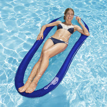 Load image into Gallery viewer, SwimWays Original Spring Float - Floating Swim Hammock for Pool or Lake - Dark Blue/Light Blue