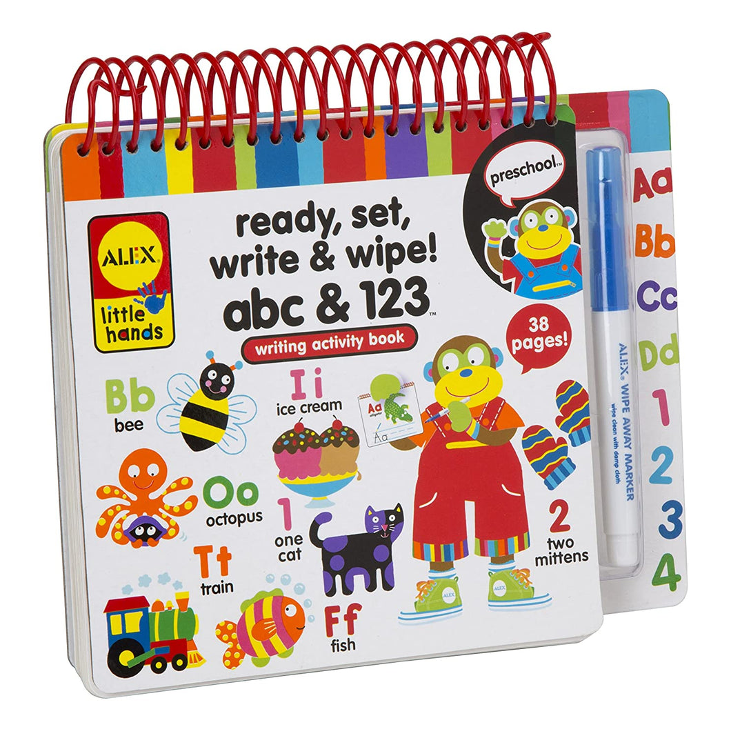 ALEX Toys Little Hands Ready Set Write and Wipe! ABC and 123