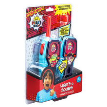 Load image into Gallery viewer, Ryans World FRS Walkie Talkies for Kids with Lights and Sounds Kid Friendly Easy to Use
