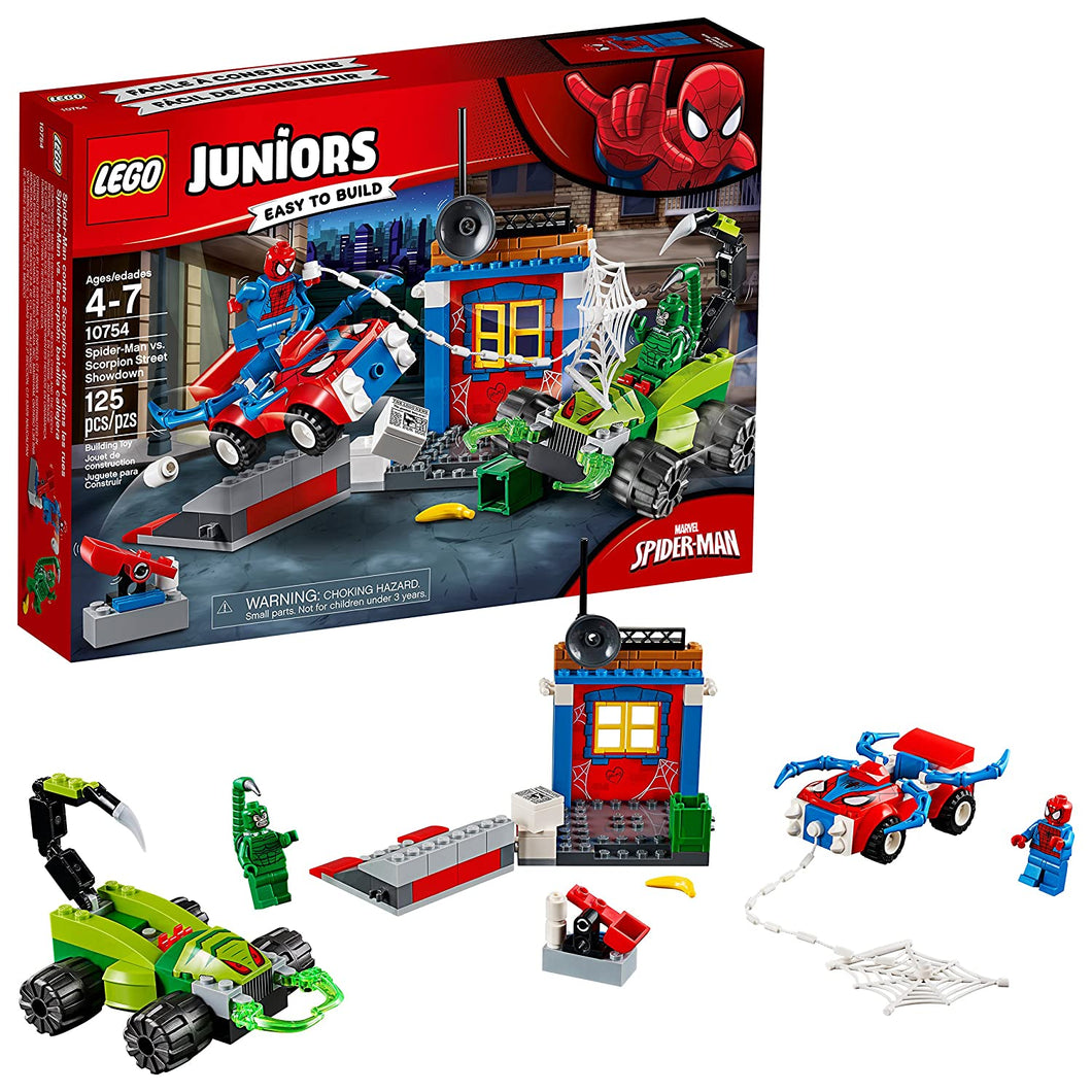 LEGO Juniors/4+ Marvel Super Heroes Spider-Man vs. Scorpion Street Showdown 10754 Building Kit (125 Piece)