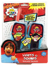 Load image into Gallery viewer, Ryans World FRS Walkie Talkies for Kids with Lights and Sounds Kid Friendly Easy to Use