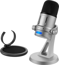 Load image into Gallery viewer, Insignia - USB Microphone - Silver/black