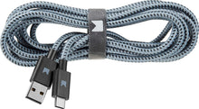 Load image into Gallery viewer, 10&#39; USB-to-USB Type C Cable Gray/Black