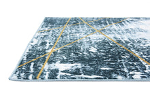 Load image into Gallery viewer, Unique Loom Chimera Collection Modern Abstract Rustic Dark Blue Runner Rug (3&#39; x 10&#39;)