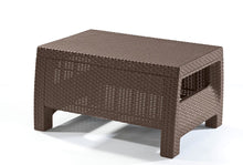 Load image into Gallery viewer, Keter Corfu 4 Piece Set All Weather Outdoor Patio Garden Furniture w/Cushions, Charcoal