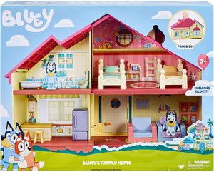 Bluey Family Home Playset with 2.5" poseable Figure, Multicolor (13024)
