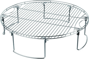 Mr. Bar-B-Q 08600YFS Large Round Cooking Grate with Folding Legs, Silver