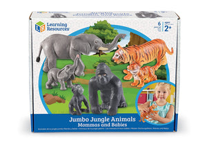 Learning Resources Jumbo Jungle Animals: Mommas and Babies, Set of 6