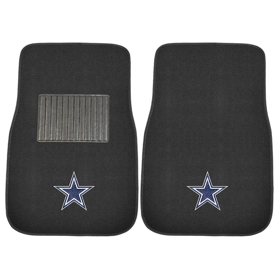 Fanmats 10316 NFL Dallas Cowboys 2-Piece Embroidered Car Mat
