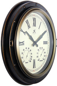 Infinity Instruments The Forecaster Clock, Bronze