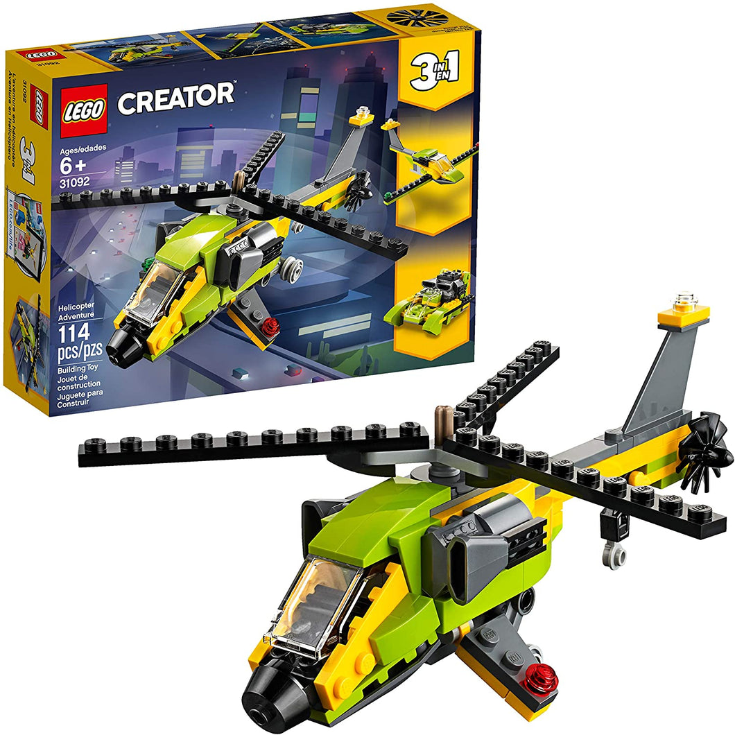 LEGO Creator 3in1 Helicopter Adventure 31092 Building Kit (114Pieces)