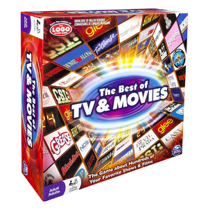 Spin Master Games: Best of TV and Movies Board Game - Test Your Knowledge of 100’s of TV Shows and Movies - 2-6 Players - Includes Over 400 Cards - Hours of Family Friendly Entertainment