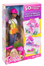 Load image into Gallery viewer, Barbie Builder Doll &amp; Playset, Black Hair