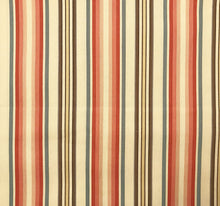 Load image into Gallery viewer, 1 Yard - Striped Cocoa &amp; Cream Cotton Duck Fabric (Great for Upholstery, Valances, Draperies, Craft Projects, Throw Pillows &amp; More) 1 Yard x 44&quot;
