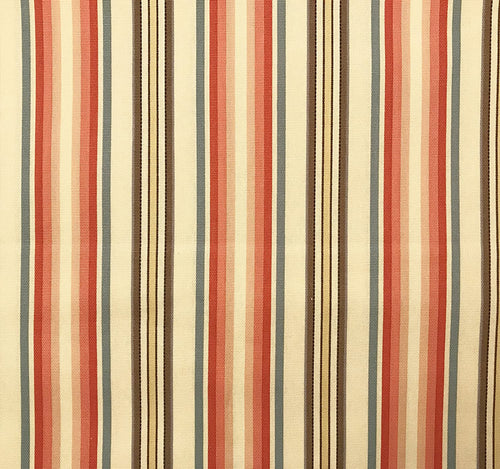 1 Yard - Striped Cocoa & Cream Cotton Duck Fabric (Great for Upholstery, Valances, Draperies, Craft Projects, Throw Pillows & More) 1 Yard x 44