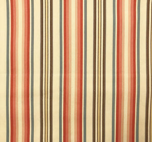 1 Yard - Striped Cocoa & Cream Cotton Duck Fabric (Great for Upholstery, Valances, Draperies, Craft Projects, Throw Pillows & More) 1 Yard x 44"